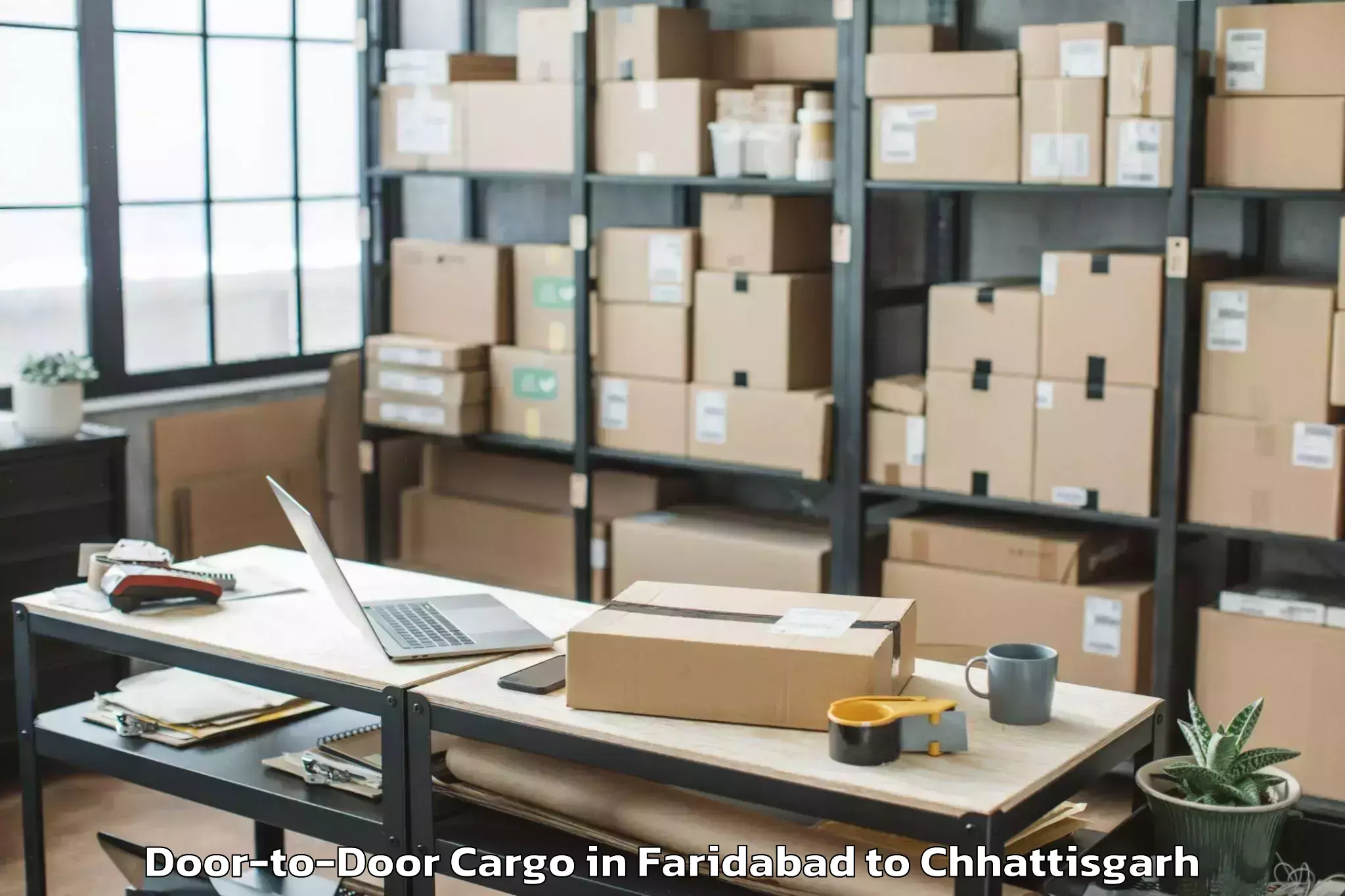 Book Faridabad to Basna Door To Door Cargo